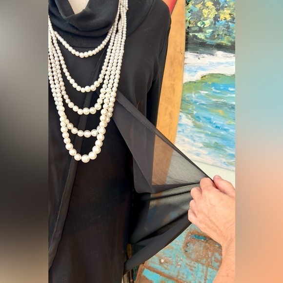 VTG Anthro’s PATRIZA LUCA, MILANO,Italy,Sheer-Side Draped Panels,BodyCon,Size M - Picture 9 of 15